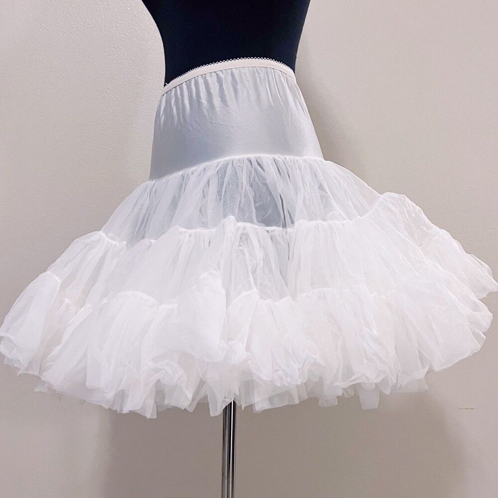 Vintage Marthas Miniatures Petticoat Crinoline Girls 10 Slip Nylon White 80s New